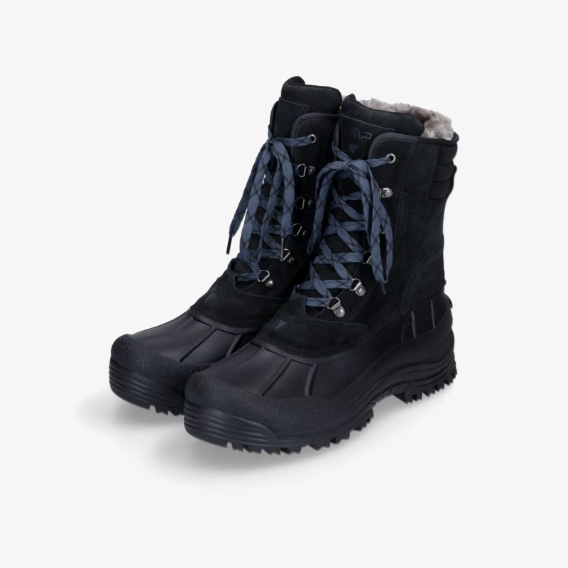 Robuste Winterstiefel mit isolierendem Innenfutter und rutschfester Sohle für optimalen Komfort.
