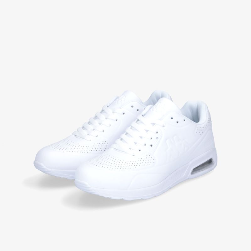 Elegante weiße Sneaker mit luftdurchlässigem Design und Komfortsohle für vielseitigen Stil und Tragekomfort.