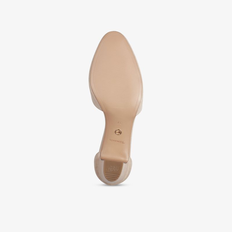 Beige Schuhsohle mit rutschfester, flexibler und langlebiger Oberfläche für optimalen Tragekomfort