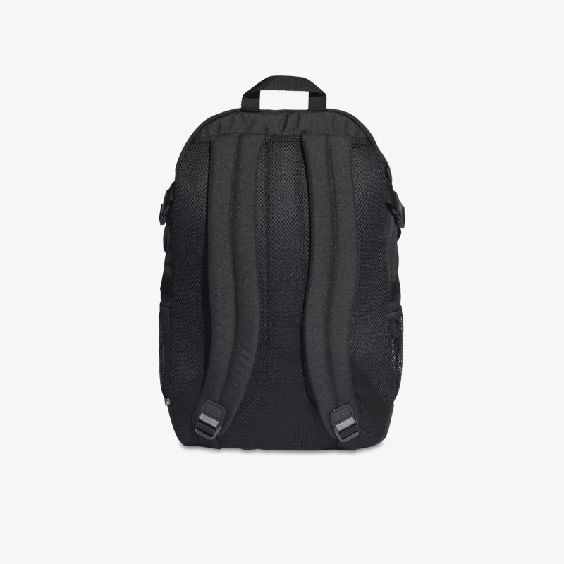 Schwarzer Rucksack mit ergonomischen, gepolsterten Schulterträgern für maximalen Komfort und Stil.