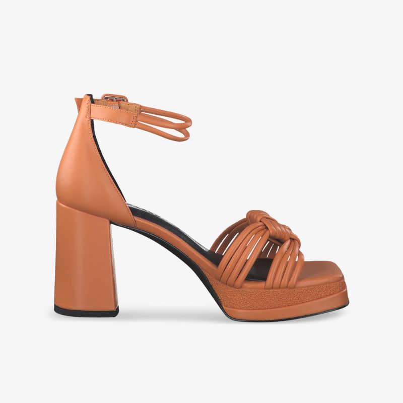 Modische Plateau-Sandalen mit Blockabsatz und Knöchelriemen in elegantem Design