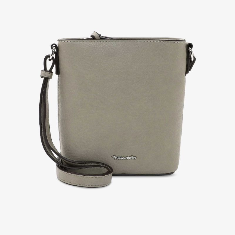 Elegante graue Umhängetasche mit verstellbarem Riemen und schlichtem Design, ideal für den täglichen Gebrauch.