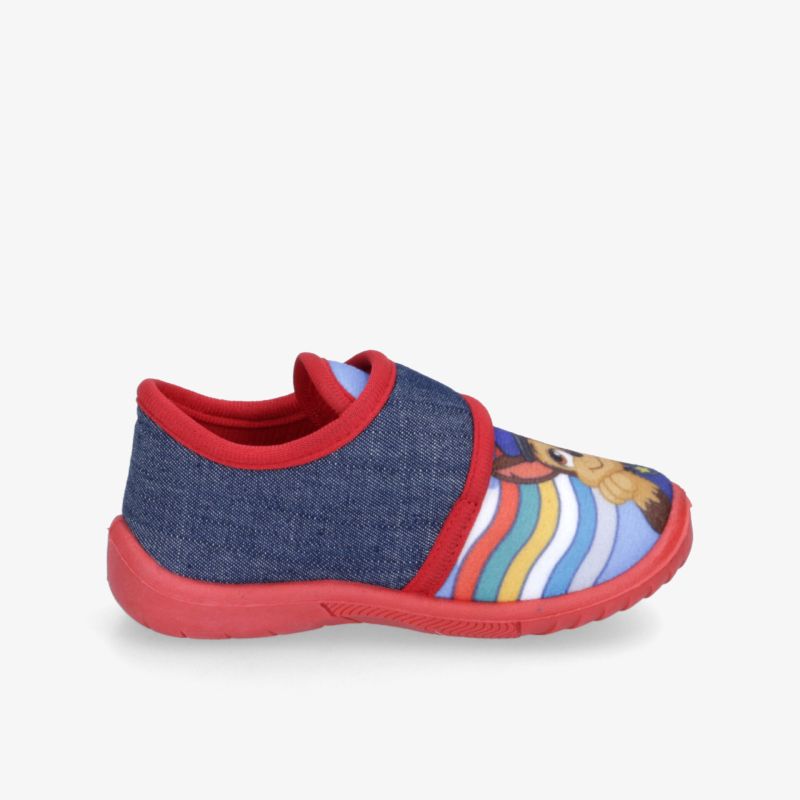 Leichter Kinderschuh mit buntem Muster, flexiblem Material und rutschfester Sohle für hohen Tragekomfort