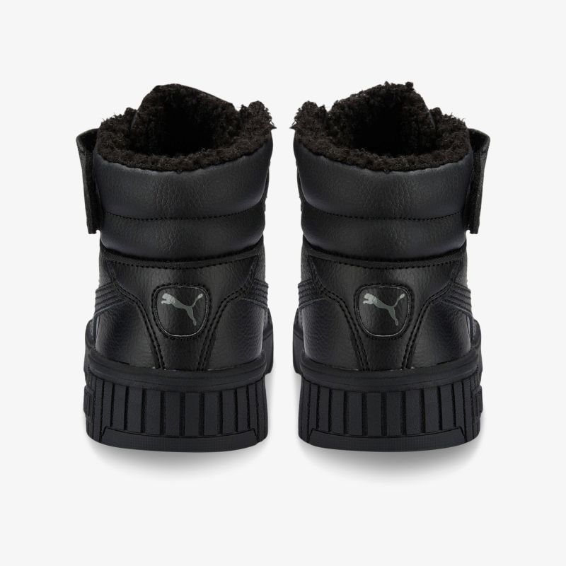 Wärmende Stiefel in schwarzer Lederoptik mit weichem Innenfutter und strapazierfähiger Außensohle.