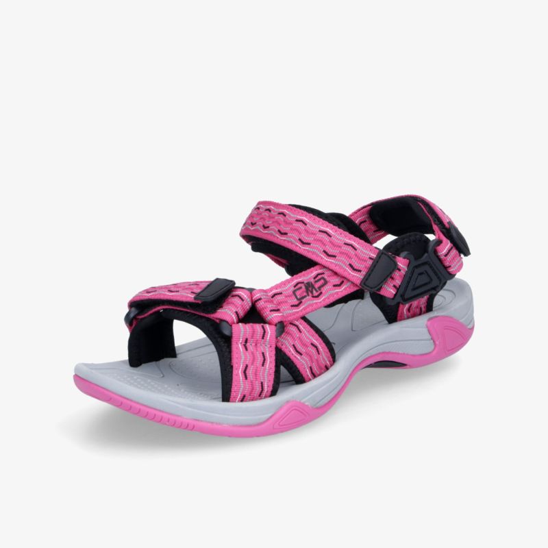 Sportlicher rosa Sandalenschuh mit verstellbaren Riemen, gepolstert, leicht und rutschfester Sohle für bequemen Halt