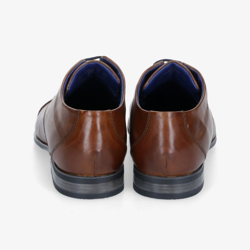 Schicke braune Lederschuhe mit klassischer Optik und robuster Sohle, perfekt für jeden Anlass.