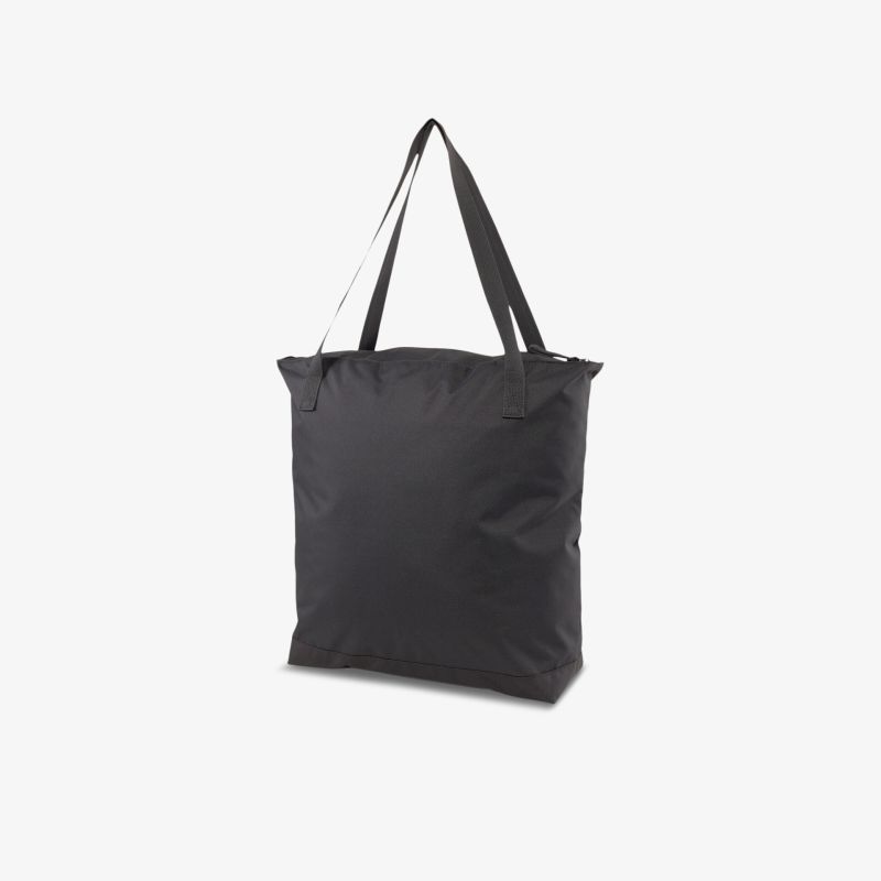 Vielseitige schwarze Einkaufstasche mit robusten Trägern und großem Stauraum, ideal für den täglichen Gebrauch.