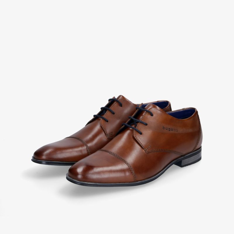 Elegante braune Schnürschuhe aus Leder mit klassischem Design für Business und Freizeit.