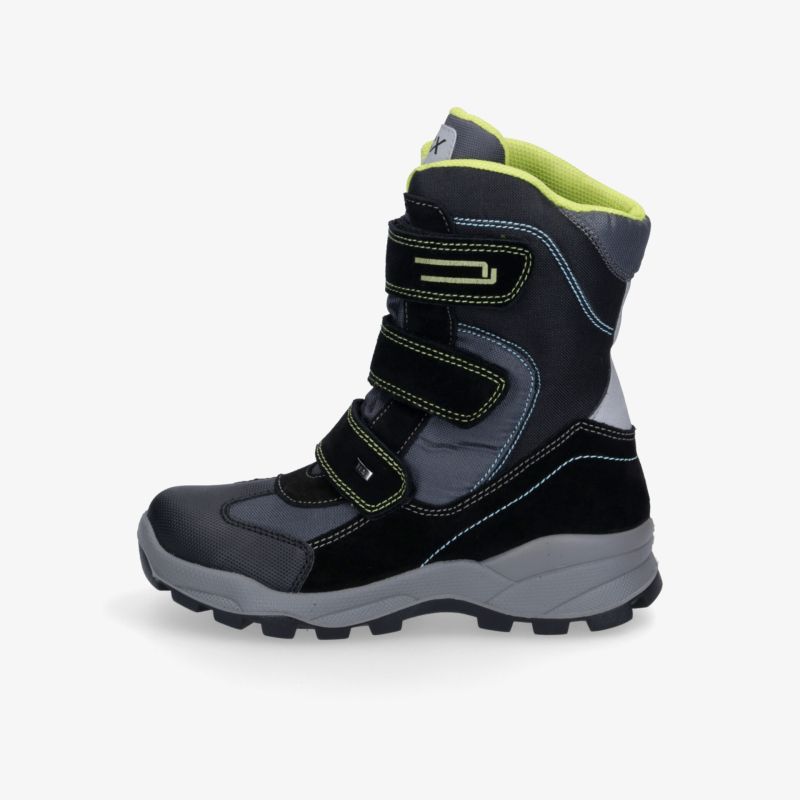 Robuster Winterstiefel mit wasserabweisendem Material und griffiger Sohle für optimalen Schutz und Komfort.