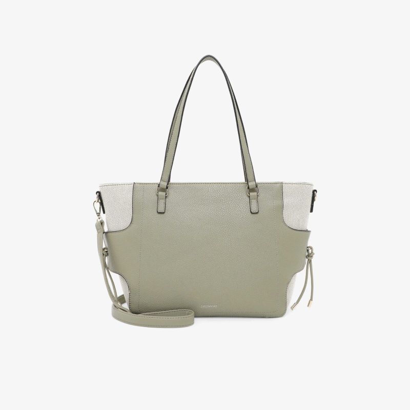 Elegante Handtasche in Olivgrün mit Schulterriemen, ideal für modernes Styling und vielseitige Anwendungen.
