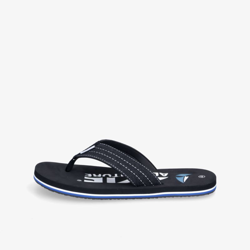 Bequeme schwarze Flip-Flops mit rutschfester Sohle und stilvollem Design für vielseitige Gelegenheiten.