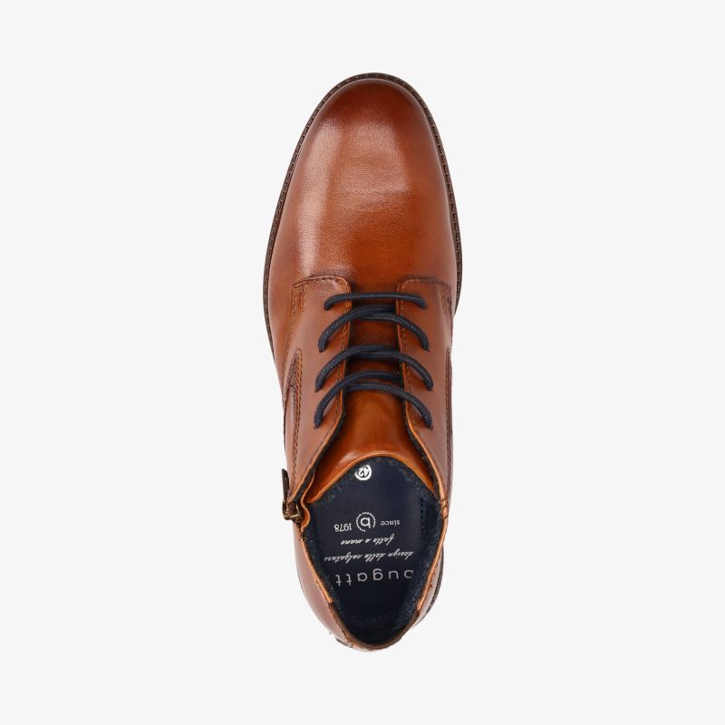 Eleganter brauner Lederschuh mit hochwertiger Verarbeitung und komfortabler Passform in Draufsicht