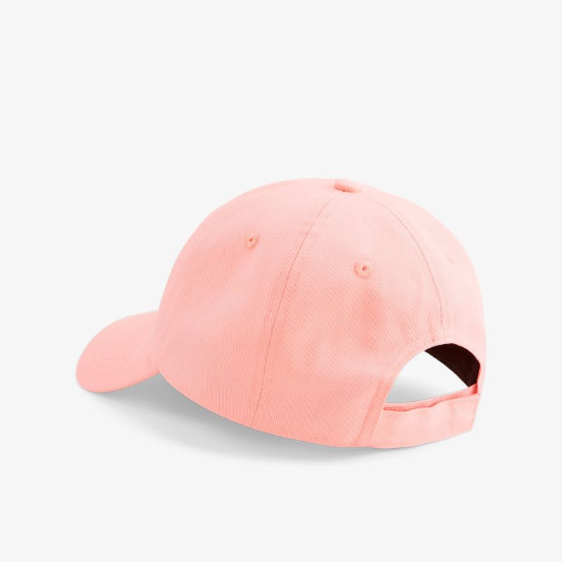 Rosa Baseballcap mit gebogenem Schirm und verstellbarem Verschluss, ideal für Freizeit und Sport.