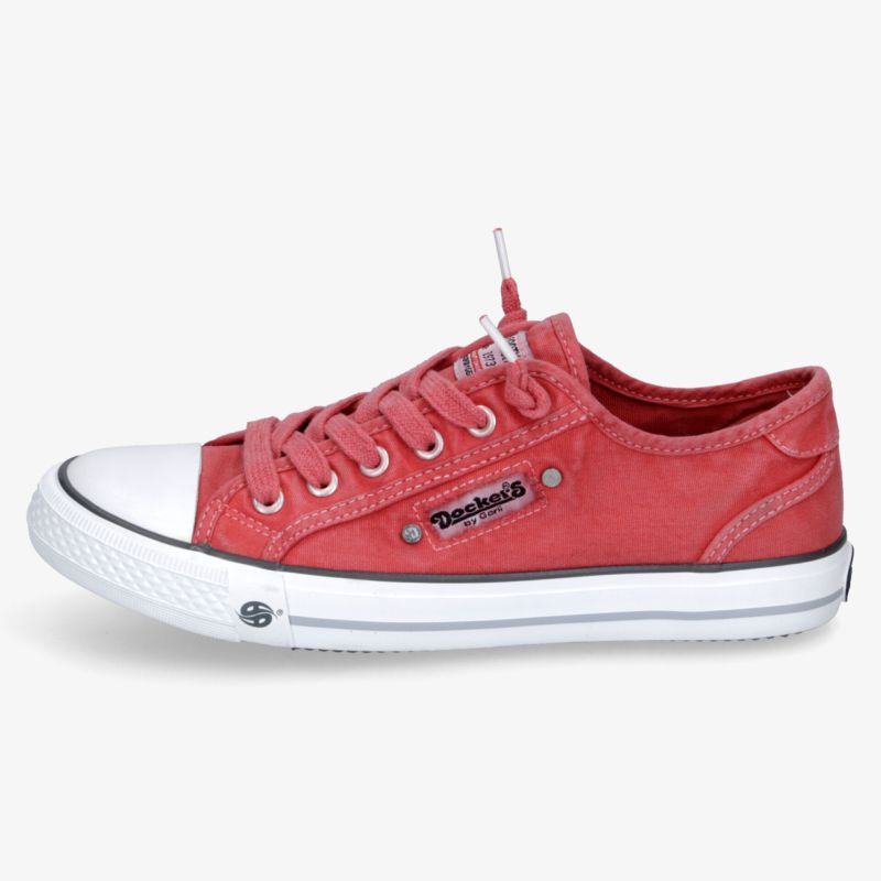 Leichter Sneaker mit atmungsaktivem Material, flexibler Gummisohle und sportlichem Freizeitdesign in Rot