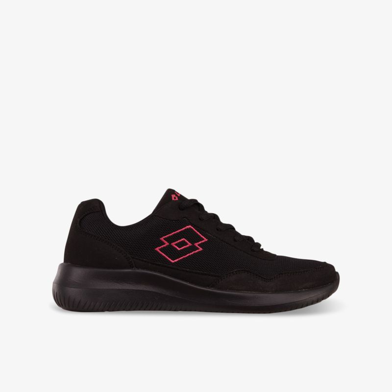 leichter und bequemer Sportschuh mit flexibler Sohle und sportlichem Design in schwarzer Farbe