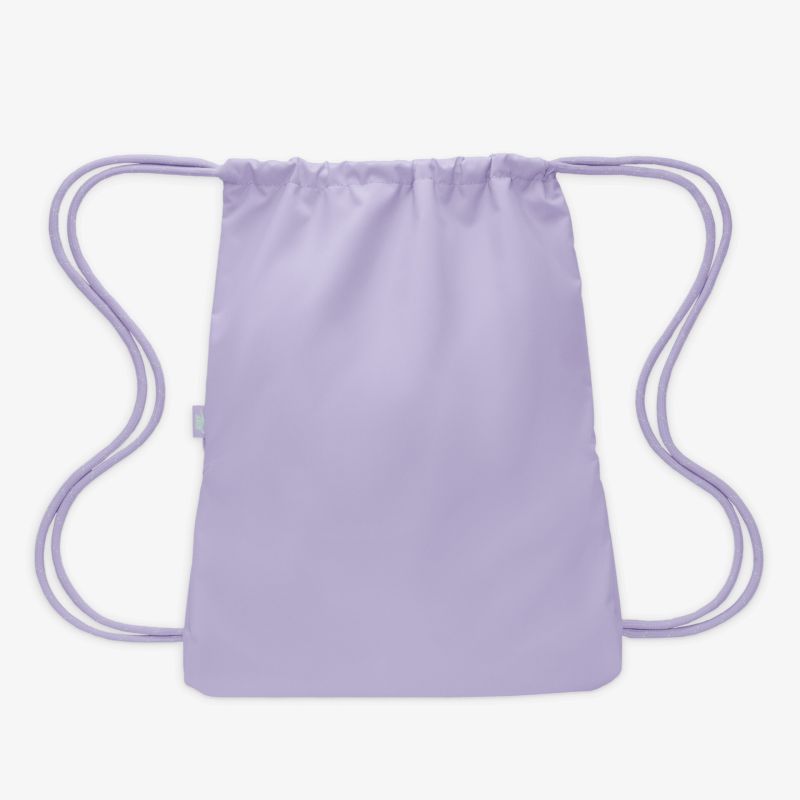 Lila Turnbeutel mit Kordelzugverschluss, leichter und vielseitiger Rucksack für Alltag und Sport