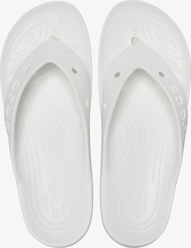 Komfortable und leichte weiße Flip-Flops mit ergonomischem Design und rutschfester Sohle.