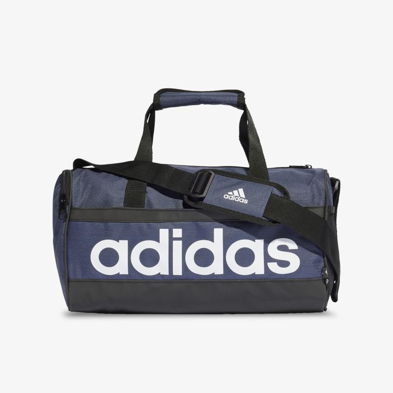 Robuste adidas-Sporttasche in Blau mit geräumigem Hauptfach und verstellbarem Schultergurt. Ideal für Sport und Reisen.