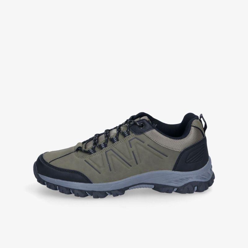 Robuster und leichter Outdoor-Schuh seitlich, mit gepolstertem Komfort und rutschfester Sohle für vielseitige Aktivitäten