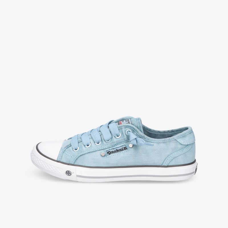 Stylischer blauer Sneaker mit weißer Sohle und bequemer Passform für den täglichen Komfort