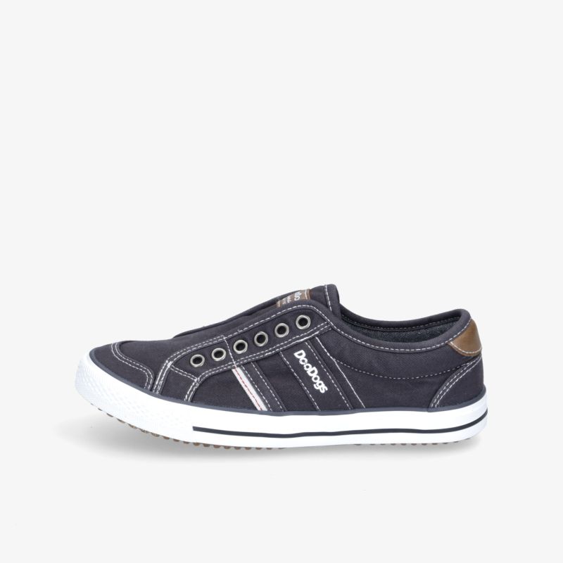 Bequemer und stilvoller Freizeitschuh in Dunkelblau mit rutschfester Sohle und sportlichem Design.