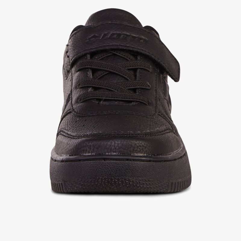 Schwarzer Sneaker mit komfortabler Passform und robustem Material, sportlich und schnürbar, rutschfeste Sohle