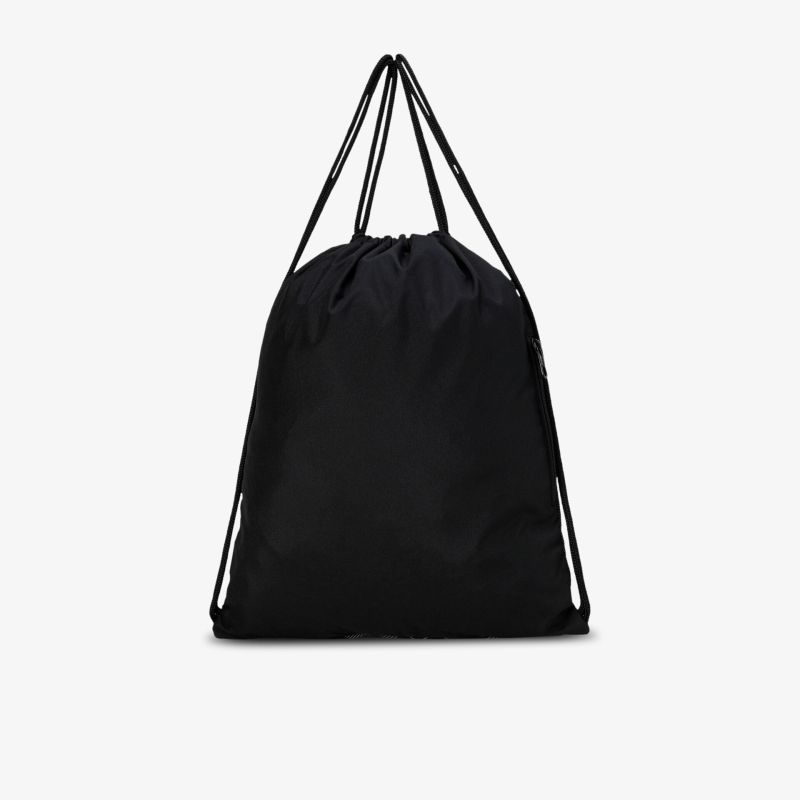 Schwarzer Turnbeutel mit Kordelzug, leicht und praktisch für den täglichen Gebrauch