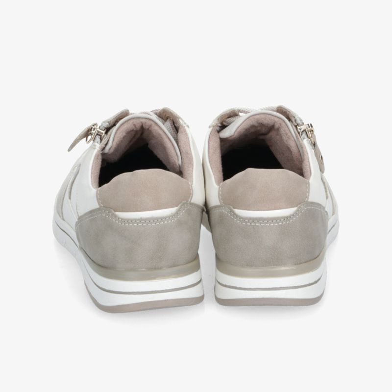 Robuste und bequeme Sportschuhe in Grau mit dämpfender Sohle und atmungsaktivem Material, Rückansicht