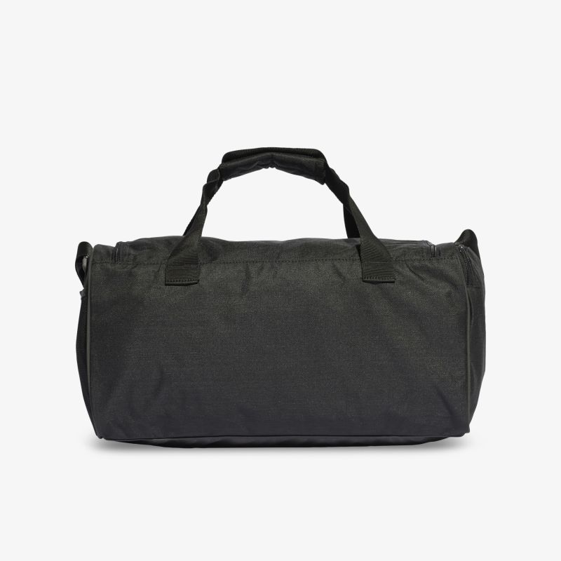 Geräumige schwarze Reisetasche mit robusten Tragegriffen, ideal für Sport und Reisen.