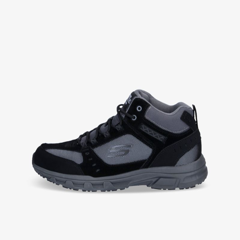 Strapazierfähige Wanderschuhe mit Komfort und Stabilität für Outdoor-Aktivitäten in schwarzem und grauem Design.