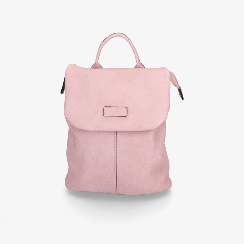 Moderner rosa Rucksack mit praktischem Tragegriff, kompakt und leicht für Alltag und Freizeit
