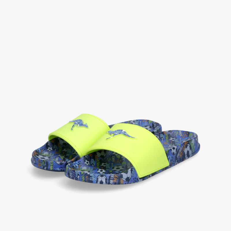 Leichte, bequeme Badeschuhe mit rutschfester Sohle und modischem gelb-blauem Design für hohen Tragekomfort