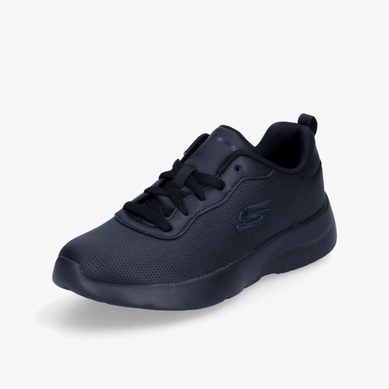 Bequeme schwarze Sneakers mit rutschfester Sohle, ideal für sportliche Aktivitäten und alltäglichen Komfort.