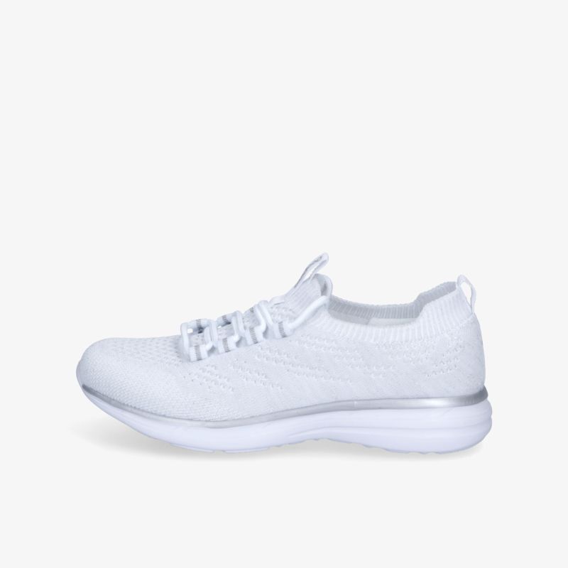 Leichter Sportschuh in weiß mit flexibler Passform und rutschfester Sohle für optimalen Komfort