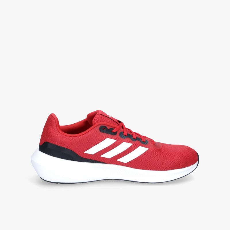 Roter Sneaker mit weißer Sohle und schwarzen Details für optimalen Komfort und sportlichen Stil.