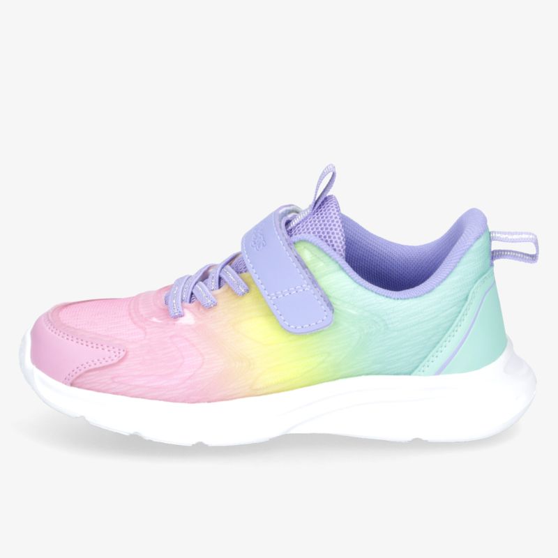leichter Sneaker mit atmungsaktivem Obermaterial und gepolstertem Einstieg in bunten Pastellfarben