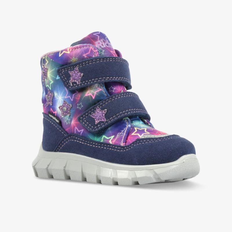 Warmer Winterstiefel mit Sternenmuster, robuster rutschfester Sohle und bequemer Passform für kalte Tage