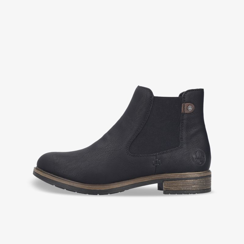 Schwarzer Chelsea-Boot mit elastischen Seiteneinsätzen, rutschfester Sohle und robustem, hochwertigem Material