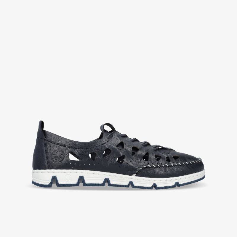 Moderner schwarzer Ledersneaker mit weißer rutschfester Sohle, bequem und atmungsaktiv, flexible Passform