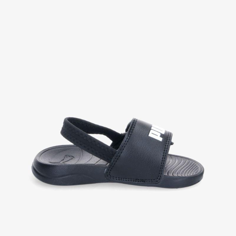 Schwarze Sandale mit verstellbarem Riemen, leichter und rutschfester Sohle für optimalen Komfort