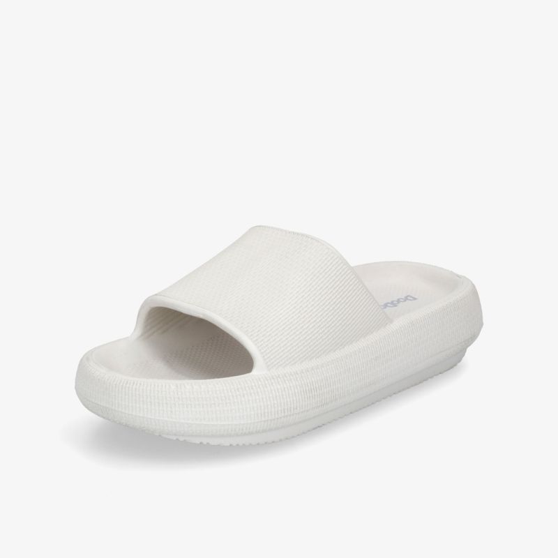 Moderner weißer Slide-Sandale mit komfortabler Passform und leichtem Design, ideal für Freizeit und Sommer.