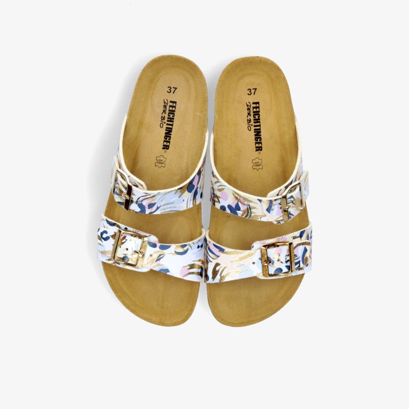 Floral gemusterte Sandalen mit verstellbaren Riemen für bequemen, leichten und atmungsaktiven Sommerkomfort