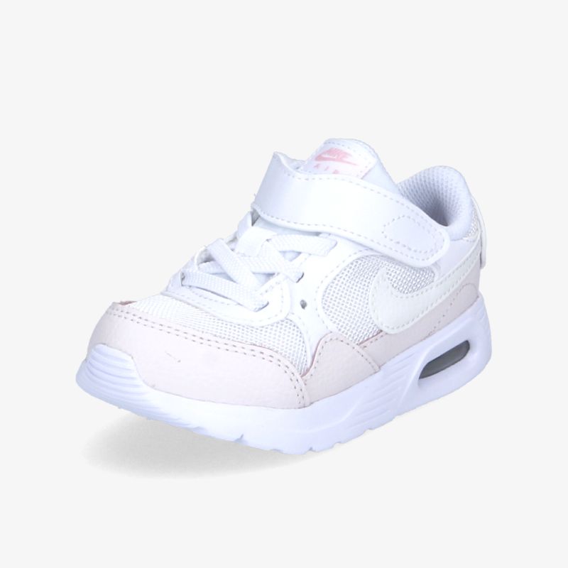 Moderner weißer Sneaker mit Klettverschluss und luftiger Mesh-Struktur für optimalen Tragekomfort.