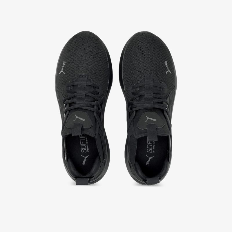 Leichte, atmungsaktive schwarze Turnschuhe mit modernem, sportlichem Design und rutschfester Sohle