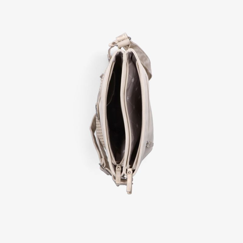 Handtasche von oben mit mehreren Innenfächern für Organisation und leichter Zugriff, elegantes Design und kompakte Größe
