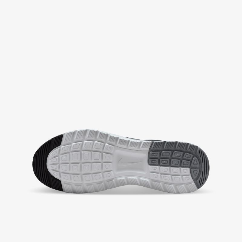 Weiße Schuhsohle mit grauen und schwarzen Profilflächen, rutschfest und flexibel für optimalen Komfort