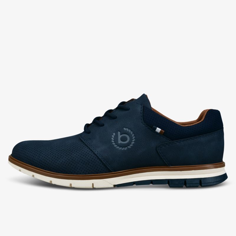 Eleganter Schuh in Blau mit sportlichem Design und bequemer Sohle für optimalen Komfort.