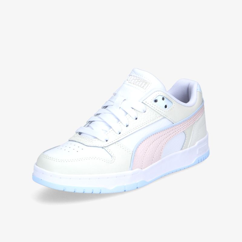 Moderner weißer Sneaker mit farblich abgesetzten Streifen und komfortabler Sohle für Alltag und Freizeit