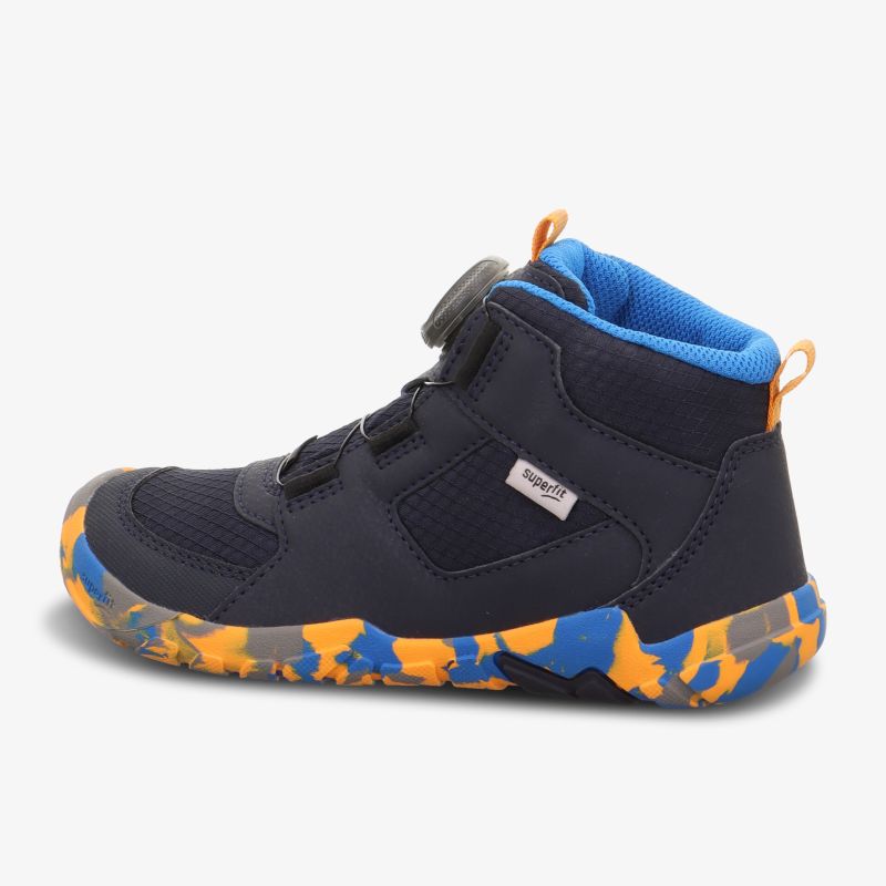 Bequemer wasserfester Schuh mit robustem Design und rutschfester Sohle in Blau und Orange