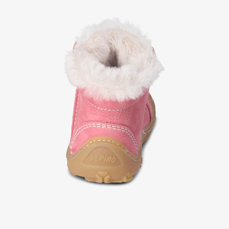 Rosa Winterstiefel mit warmer Fütterung und rutschfester Sohle für maximalen Komfort und Schutz bei kaltem Wetter.